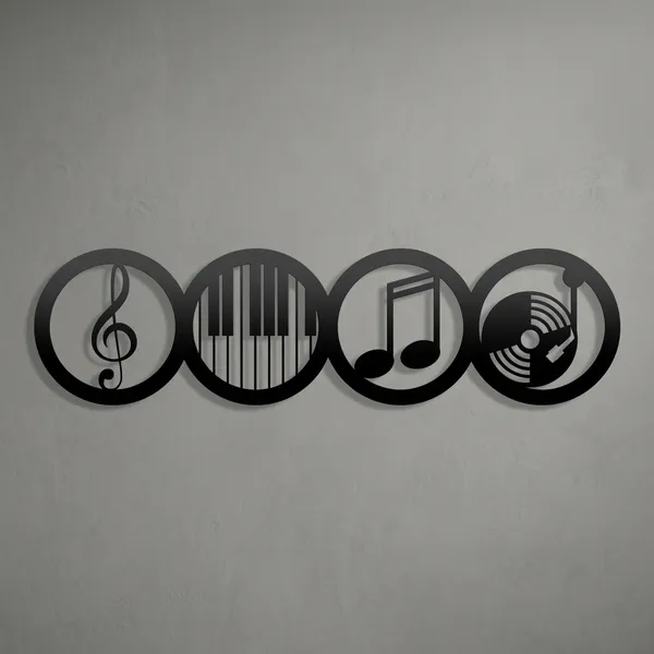 Music_Themed_Metal_Wall_Art_-_Set_Of_4_Circular_Panels