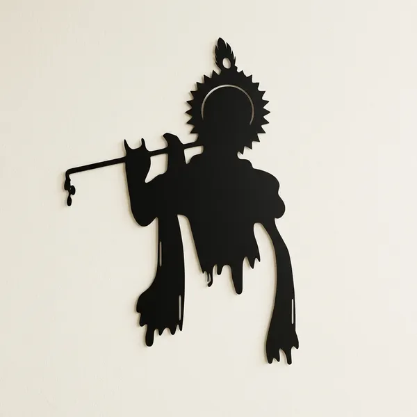 Lord_Krishna_Flute_Playing_Silhouette_Wall_Decor_Sticker_-_42X58_Cm