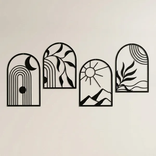 Set_Of_4_Arch-Shaped_Minimalist_Wall_Art_Panels_-_Black_Line_Art_Decor
