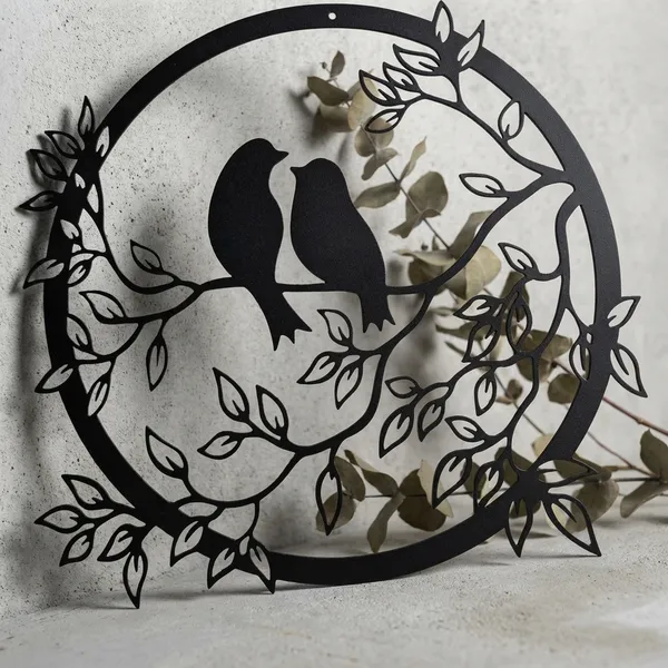 Decorative_Metal_Wall_Art_-_Two_Birds_On_Branch_In_Circular_Frame