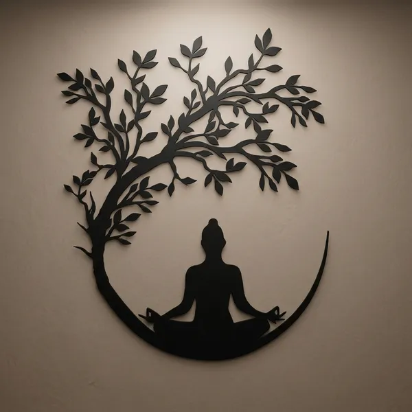 Meditating_Buddha_Under_Tree_Metal_Wall_Art_-_Black_Silhouette_Design
