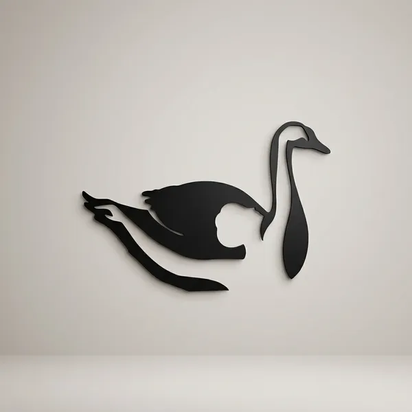 Swan_Silhouette_Metal_Wall_Art_Decor_-_Black