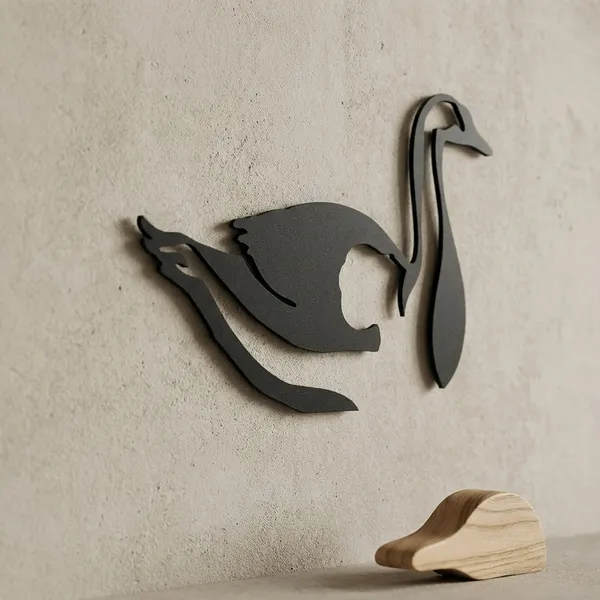 Swan_Silhouette_Metal_Wall_Art_Decor_-_Black