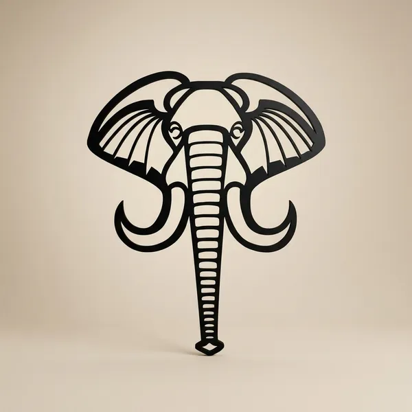 Decorative_Metal_Elephant_Wall_Art_-_Black_Outline_Design