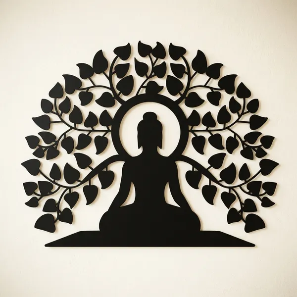 Buddha_Under_Bodhi_Tree_Metal_Wall_Art_Silhouette
