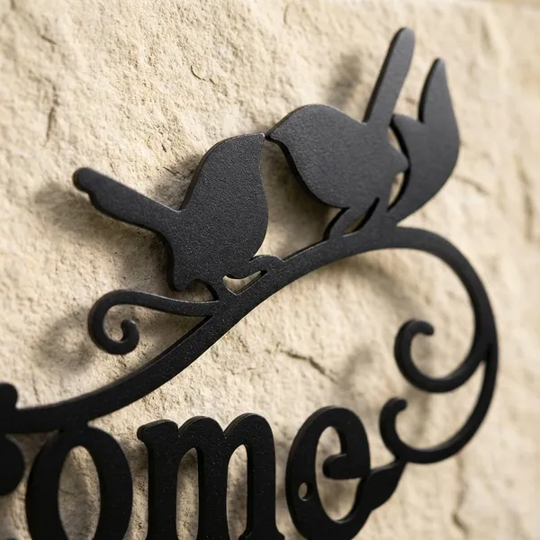 Decorative_Welcome_Sign_With_Birds_-_Metal_Wall_Art