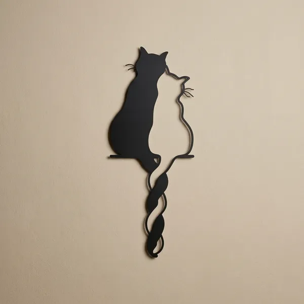Decorative_Metal_Cat_Wall_Art_-_Silhouette_Design_With_Twisted_Tail