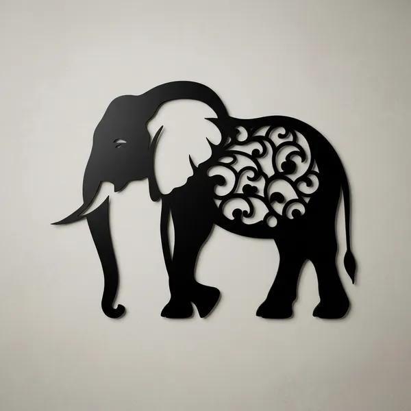 Decorative_Elephant_Metal_Wall_Art_-_Black_Filigree_Design