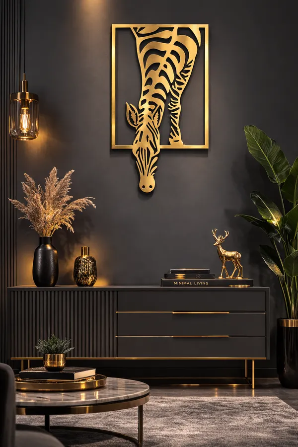 3D_Zebra_Wall_Art_Decor_-_Black_Metal_Sculpture