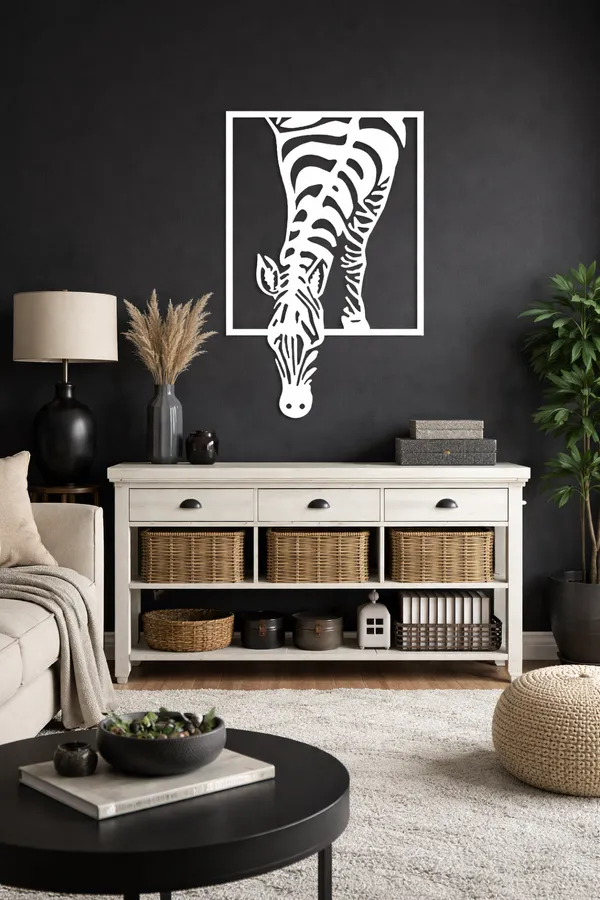 3D_Zebra_Wall_Art_Decor_-_Black_Metal_Sculpture