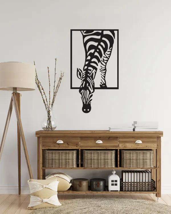 3D_Zebra_Wall_Art_Decor_-_Black_Metal_Sculpture