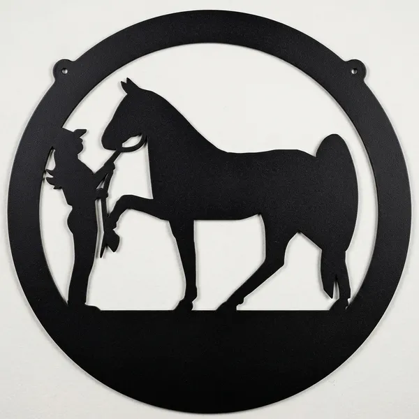 Cowboy_&_Horse_Silhouette_Metal_Wall_Art_-_Circular_Frame