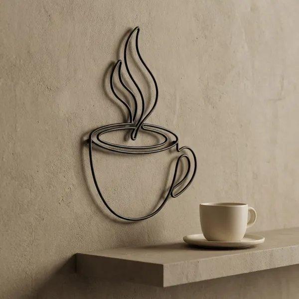 Abstract_Line_Art_Metal_Wall_Decor_-_Woman_With_Coffee_Cup_And_Heart