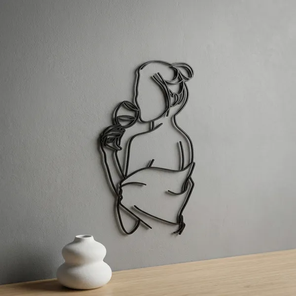 Modern_Abstract_Line_Art_Wall_Decor_-_Mother_And_Child_Silhouette
