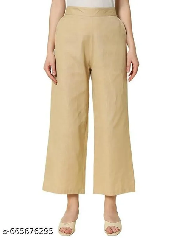 Beige_Premium_Lycra_Palazzo_For_Women