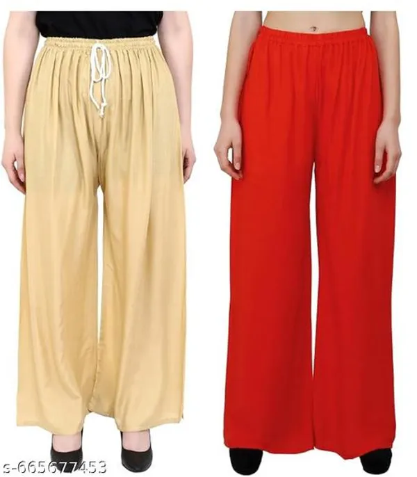 Gold_Red_Premium_Lycra_Palazzo_For_Women_Pack_Of_2