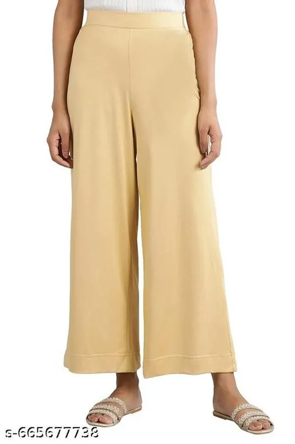 Beige_Premium_Lycra_Palazzo_For_Women