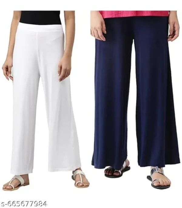 Off_White_And_Blue_Premium_Lycra_Palazzo_For_Women_Pack_Of_2
