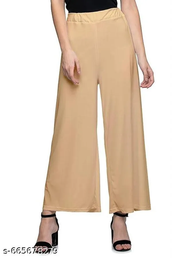 Beige_Premium_Lycra_Palazzo_For_Women
