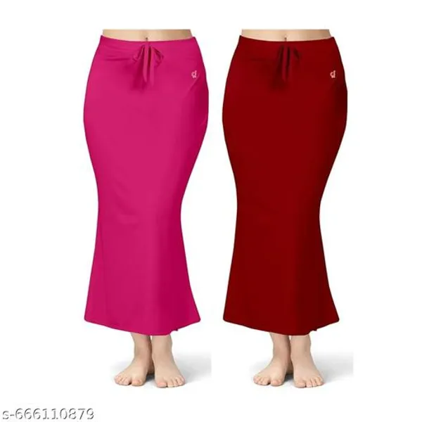 Pink_And_Maroon_Premium_Lycra_Shapewear_Petticoat_Skirt_For_Women_Pack_Of_2