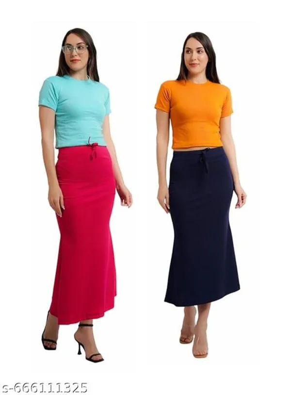 Multicolor_Premium_Lycra_Shapewear_Petticoat_Skirt_For_Women_Pack_Of_2