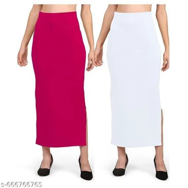 Red_And_White_Premium_Lycra_Shapewear_Petticoat_Skirt_For_Women_Pack_Of_2