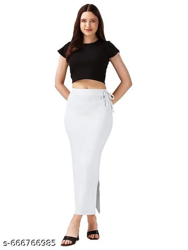 White_Premium_Lycra_Shapewear_Petticoat_Skirt_For_Women