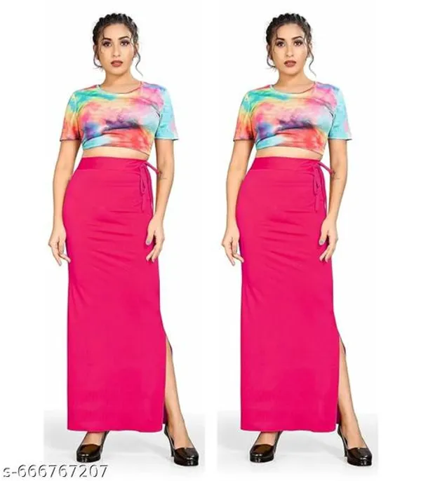 Multicolor_Premium_Lycra_Shapewear_Petticoat_Skirt_For_Women_Pack_Of_2