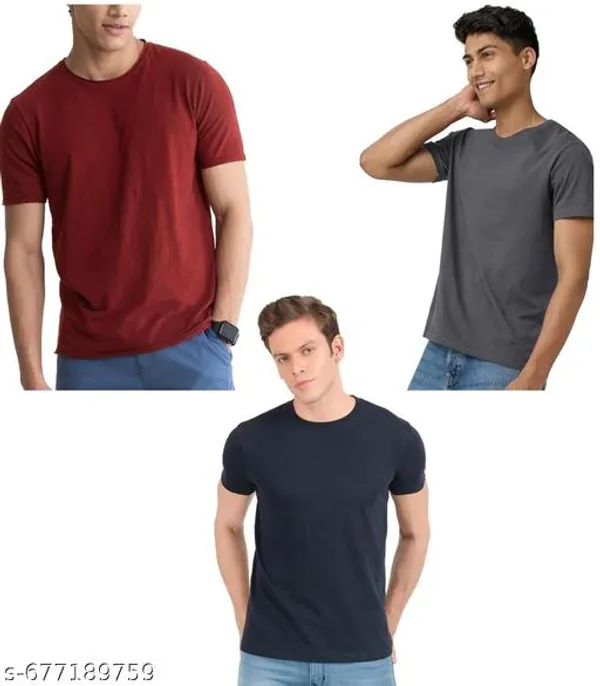 Multicolor_Premium_Lycra_T_Shirt_For_Men_Pack_Of_3