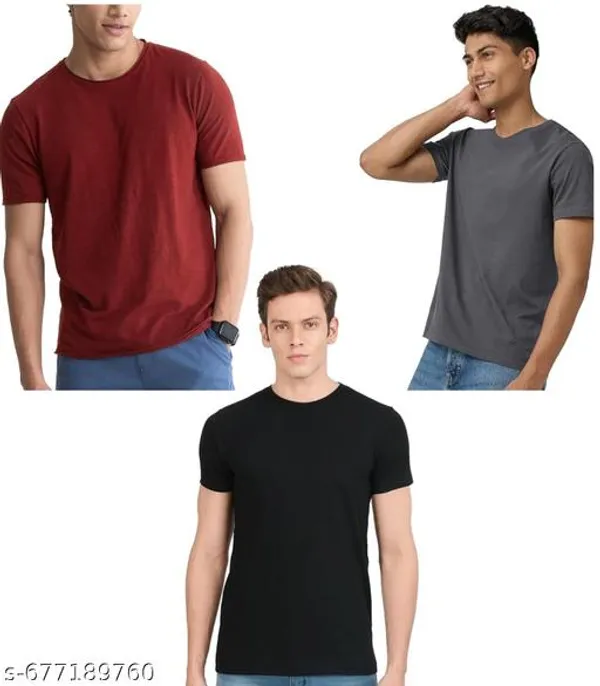 Multicolor_Premium_Lycra_T_Shirt_For_Men_Pack_Of_3
