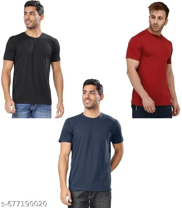 Multicolor_Premium_Lycra_T_Shirt_For_Men_Pack_Of_3