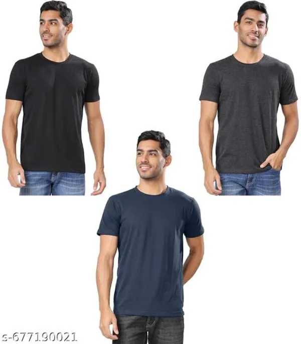 Multicolor_Premium_Lycra_T_Shirt_For_Men_Pack_Of_3