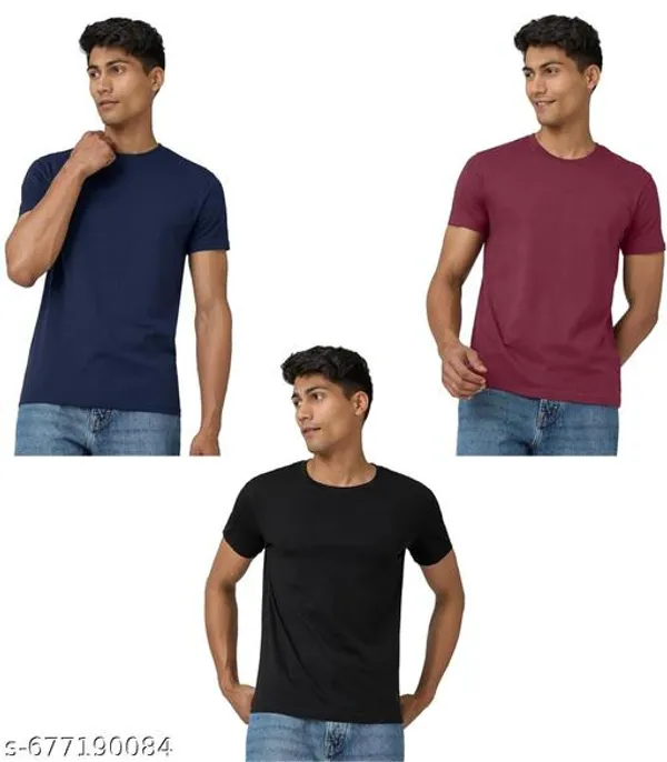 Multicolor_Premium_Lycra_T_Shirt_For_Men_Pack_Of_3