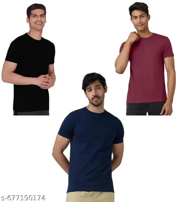 Multicolor_Premium_Lycra_T_Shirt_For_Men_Pack_Of_3
