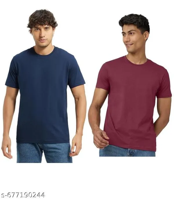 Multicolor_Premium_Lycra_T_Shirt_For_Men_Pack_Of_2