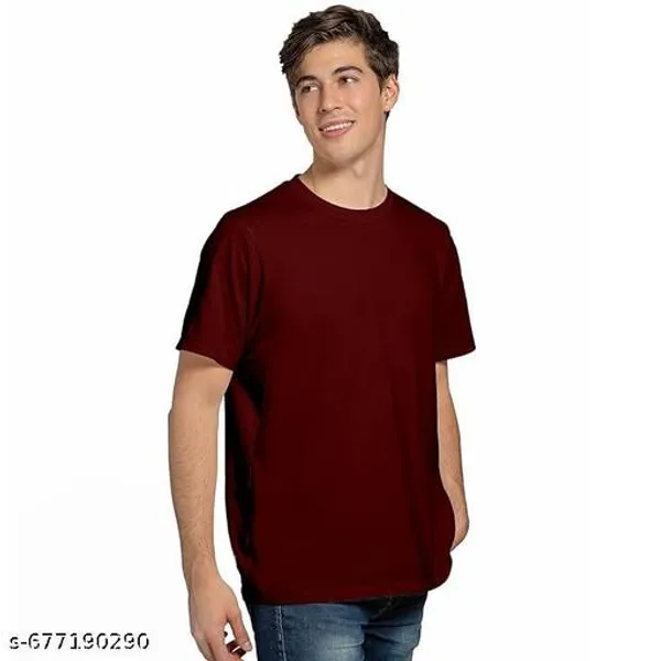 Maroon_Premium_Lycra_T_Shirt_For_Men