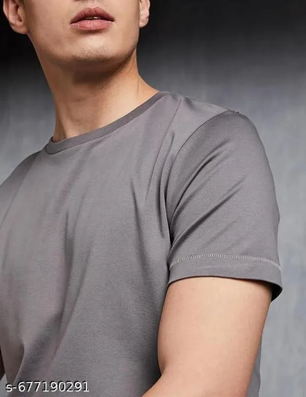 Grey_Premium_Lycra_T_Shirt_For_Men