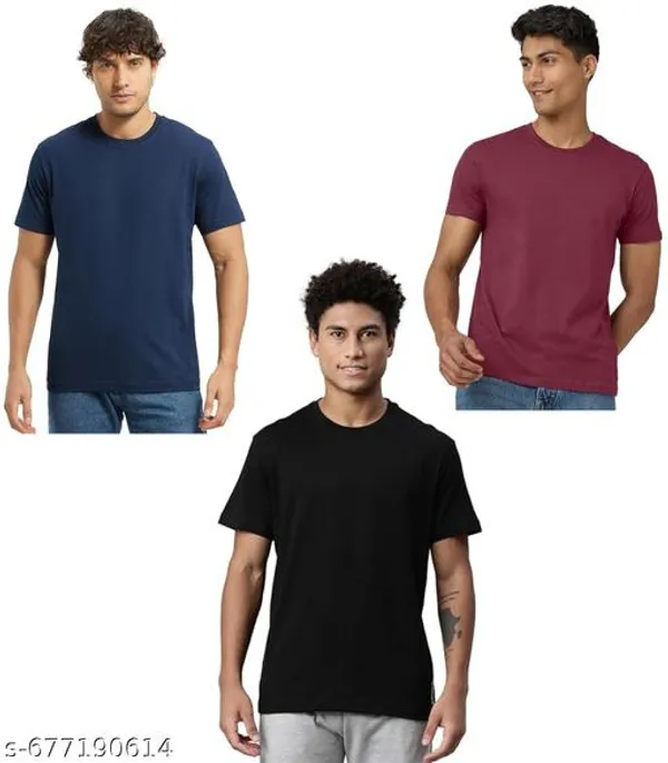 Multicolor_Premium_Lycra_T_Shirt_For_Men_Pack_Of_3