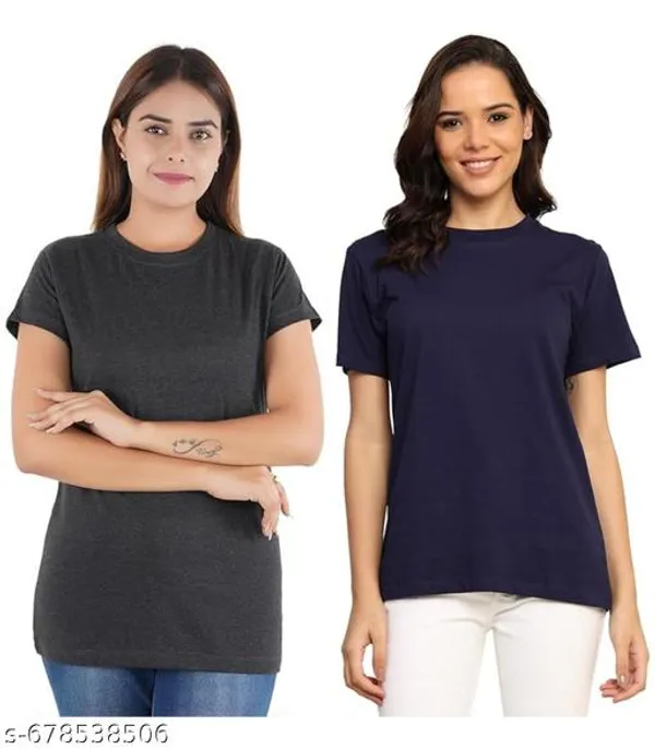Multicolor_Premium_Polyester_T_Shirt_For_Women_Pack_Of_2