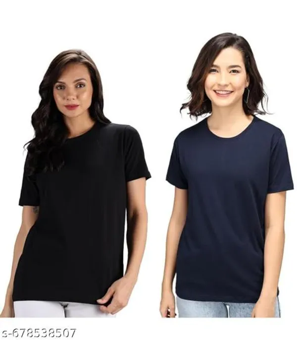 Multicolor_Premium_Polyester_T_Shirt_For_Women_Pack_Of_2