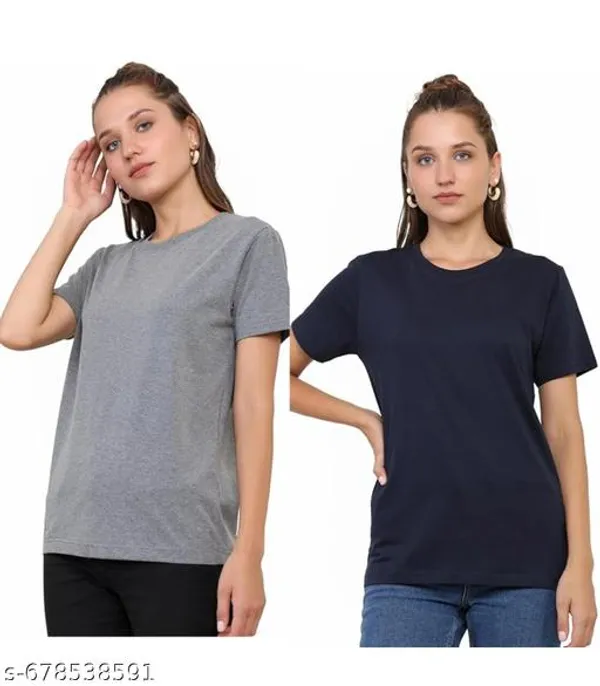 Multicolor_Premium_Polyester_T_Shirt_For_Women_Pack_Of_2