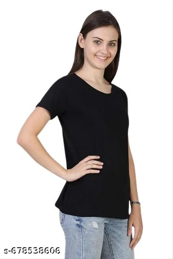 Black_Premium_Polyester_T_Shirt_For_Women