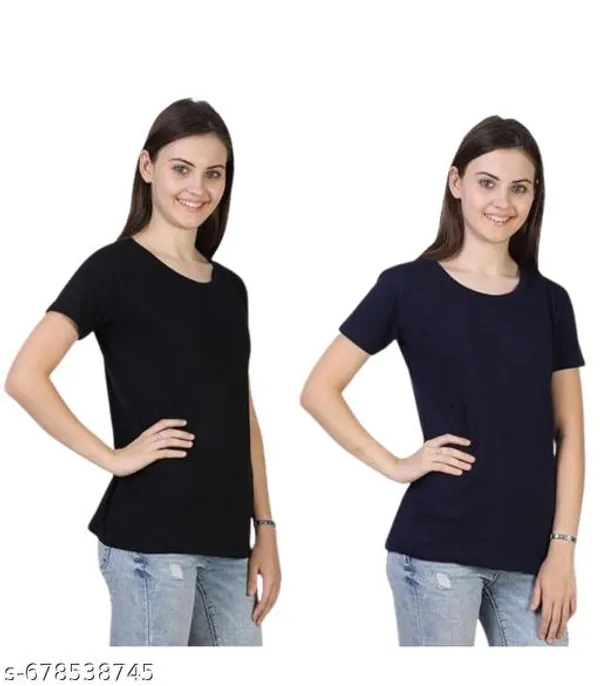 Multicolor_Premium_Polyester_T_Shirt_For_Women_Pack_Of_2