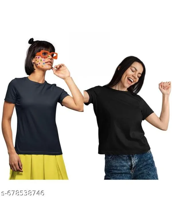 Multicolor_Premium_Polyester_T_Shirt_For_Women_Pack_Of_2