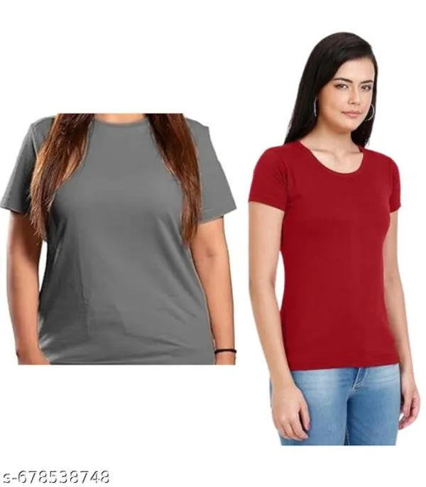 Multicolor_Premium_Polyester_T_Shirt_For_Women_Pack_Of_2