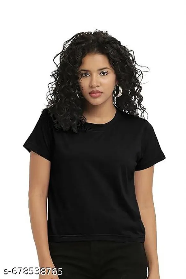 Black_Premium_Polyester_T_Shirt_For_Women