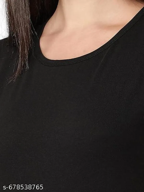 Black_Premium_Polyester_T_Shirt_For_Women
