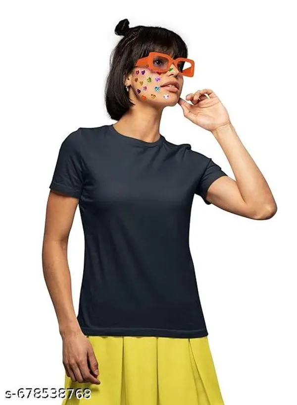 Black_Premium_Polyester_T_Shirt_For_Women