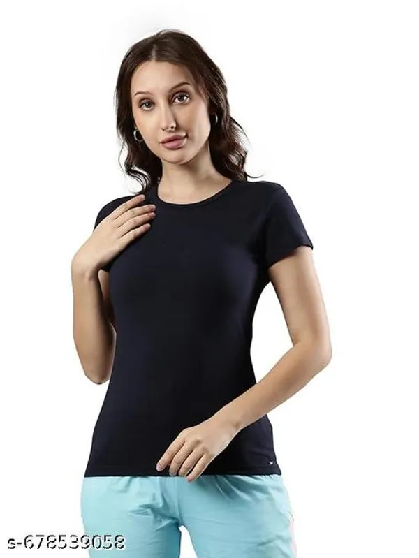 Black_Premium_Polyester_T_Shirt_For_Women