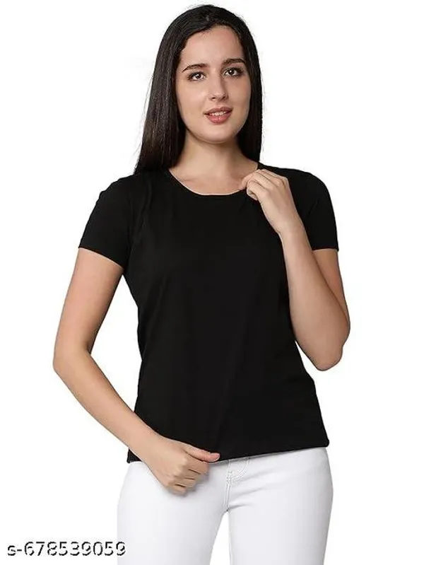 Black_Premium_Polyester_T_Shirt_For_Women